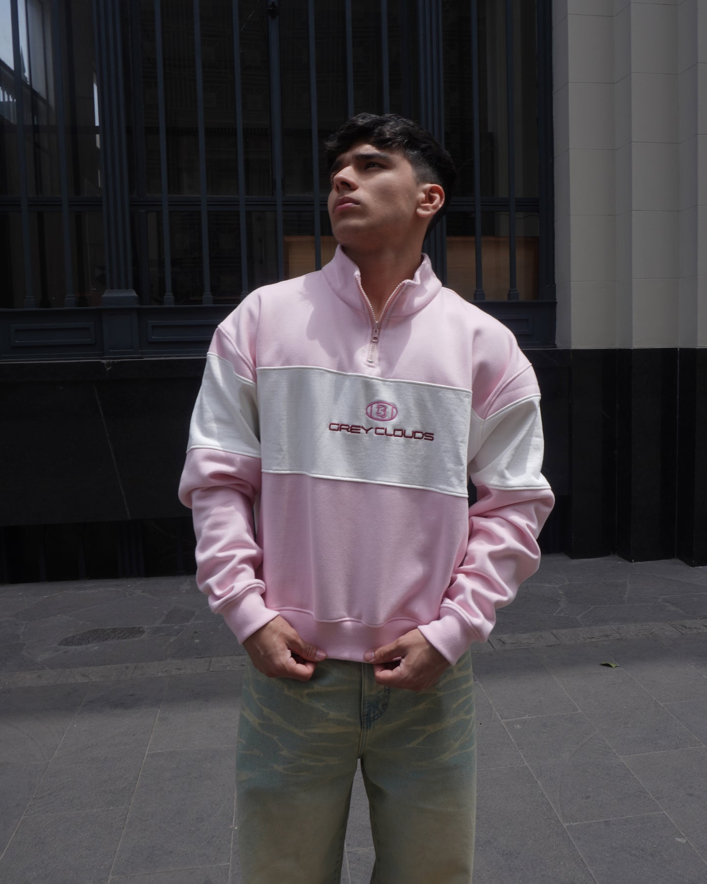 Polera Grey Rosado