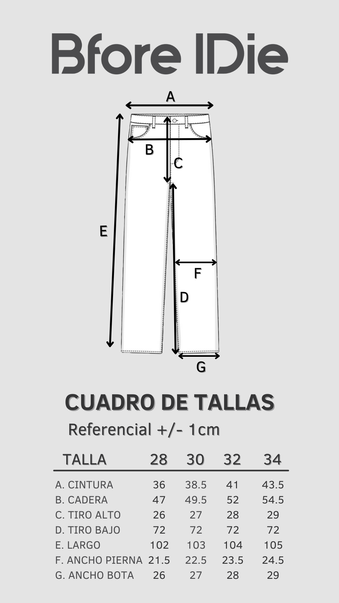 Guía de tallas