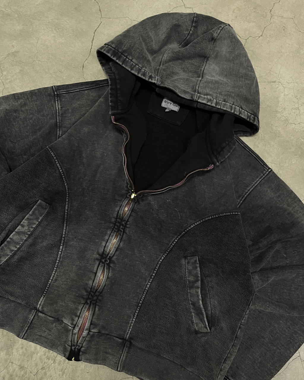 Zip Hoodie Negra