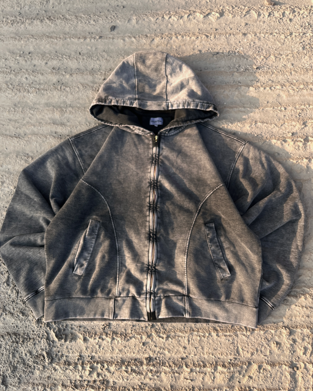 Zip Hoodie Negra