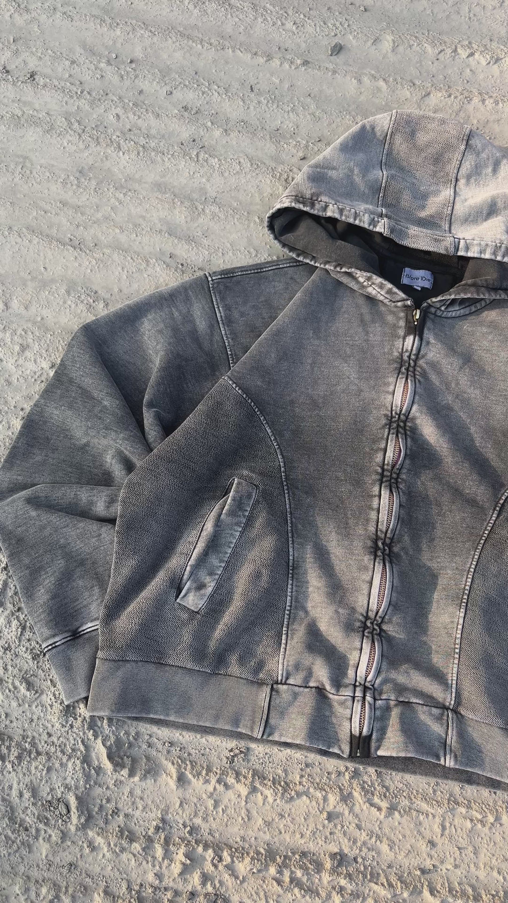 Zip Hoodie Negra